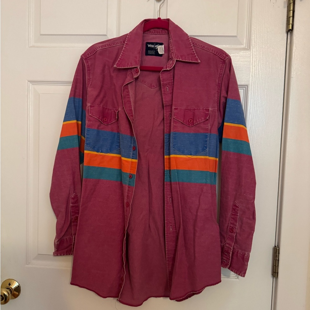 Vintage Wrangler Men's Multicolor Denim shirt